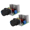 2 Pcs Speed Controller for AC Motor AC 220V 2000W Thyristor Motor Speed Control Adjustable Power Controller. 