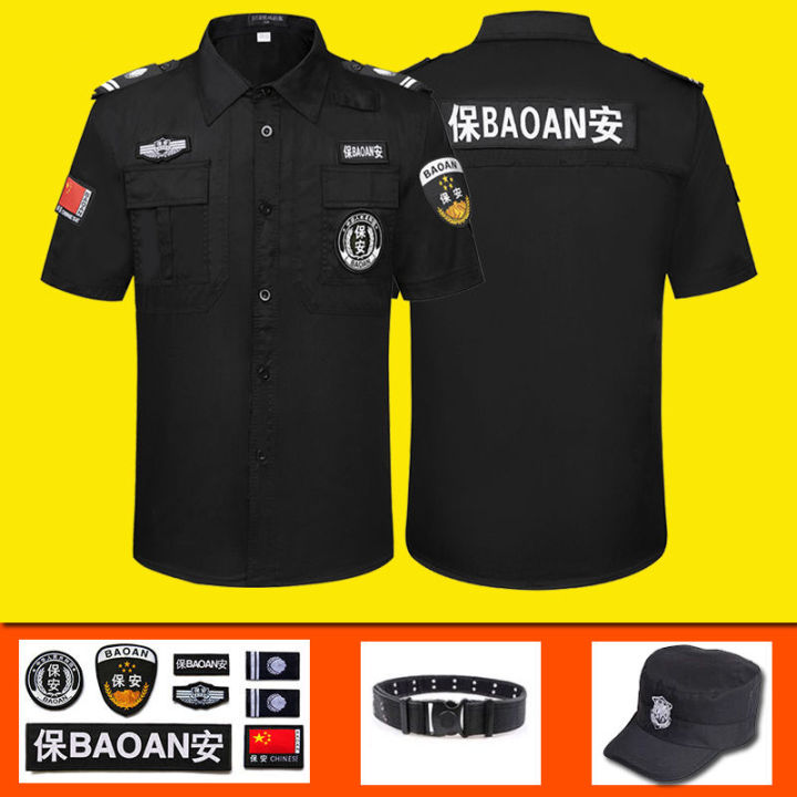Security%20Uniforms%20Summer%20Short%20Sleeve%20Summer%20Long-Sleeve%20Security%20Uniform%20Suit%20Baby%20Boy%20and%20Girl%20Summer%20Black%20Security%20Work%20Clothes%20Summer%20Wear%20-%20Image%203