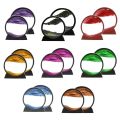 Sea Sand  Frame Moving Sand Art Picture 3D Dynamic Round Glass Relaxing Home Office Work Decor Deep. 