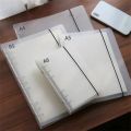 A5 A6 A7 Transparent Folder Loose Leaf Binder Ring Binder Notebook Inner Core Cover Journal Planner Stationery Office Supplies. 