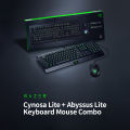 Razer Cynosa Lite Keyboard + Razer Abyssus Lite Mouse Combo 104 Keys Keyboard Ergonomic Keyboard Mouse Set Keyboard Mouse Combo. 