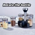 Best  6-Jar Revolving Spice Rack Organizer, Spinning Countertop Herb/Spice/Seasoning Rack Organizer with 6 Glass Jar Bottles SPI. 