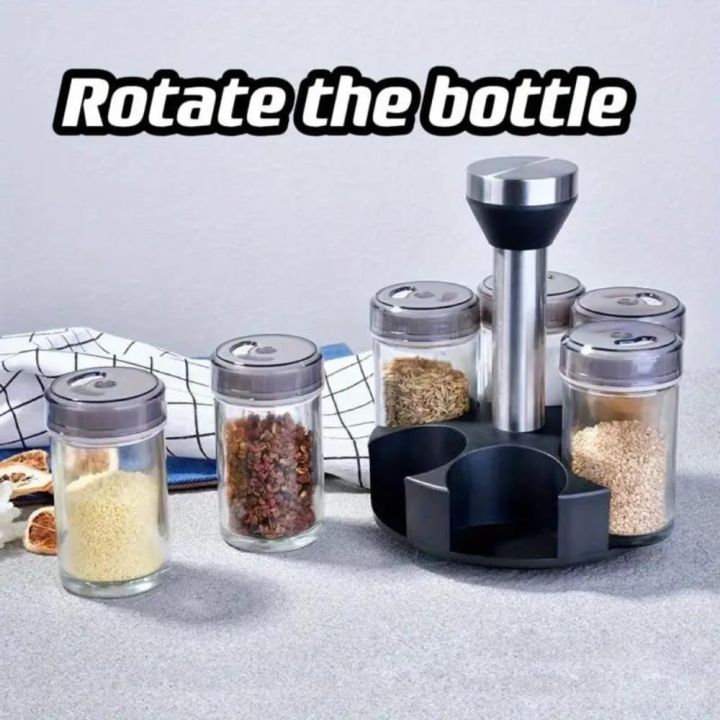 Best%20%206-Jar%20Revolving%20Spice%20Rack%20Organizer,%20Spinning%20Countertop%20Herb/Spice/Seasoning%20Rack%20Organizer%20with%206%20Glass%20Jar%20Bottles%20SPI%20-%20Image%202