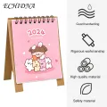 Life Planning Desk Calendar 2023-2024 Cute Animal Mini Desk Calendar Daily Schedule for Office School Classroom Supplies Twin-wire Binding. 