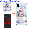 Customized DIY phone case for iPhone 15 13 x XS Max 8 7 plus iPhone 14 12 11pro Max se 2020 printed soft cover custom photo case.