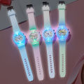Ldren's Watch Cartoon Cute ranslucent nous Silicone LED Watch. 