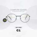Anti Blue Light Round Computer Glasses Frame Optical Eyeglass For Men & Women. 