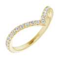 classic V-shaped unique design crystal-encrusted little finger ring for girls  Korean version - US Size 7.5 - WR005. 