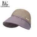 LouisWill Women Sun Cap Women's Beach Hat Sun Visor Hat Casual Knitted Sun Hats Portable Beach Cap Large Brim Cap Sun Protection Cap UV Protection Straw Hats for Summer Outdoor Travel. 