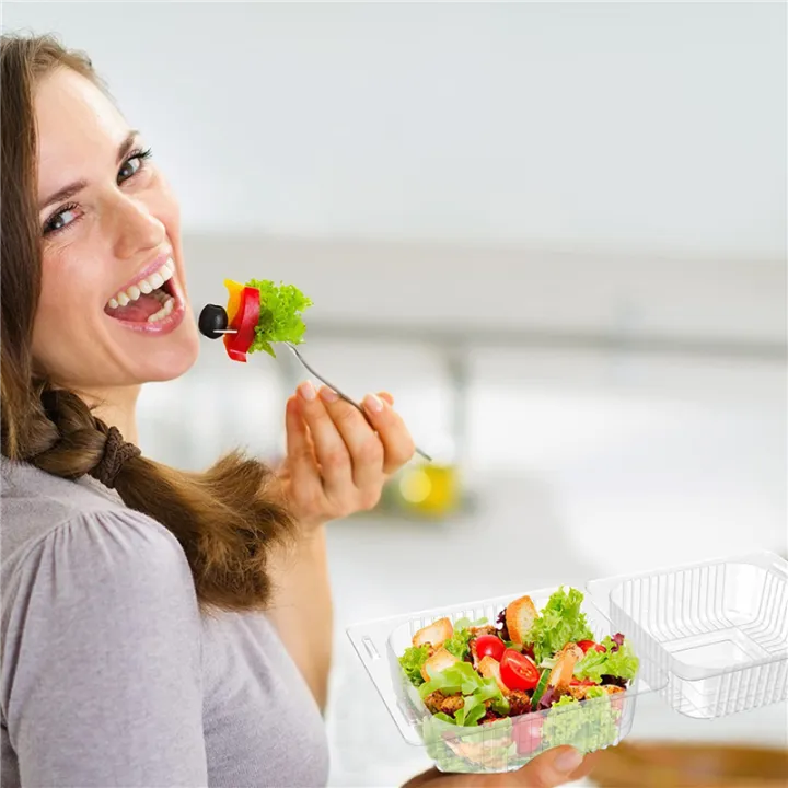 300%20Count%20Clear%20Plastic%20Hinged%20Clamshell%20Takeout%20Tray%20Food%20Clamshell%20Containers%20for%20Dessert,%20Cakes,%20Cookies,%20Salads%20-%20Image%203