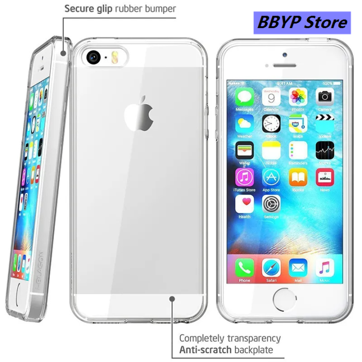 BBYP Case For iPhone SE 5S 5 TPU Silicon Durable Clear Transparent 【2025 Version】 Soft Case for APPLE iPhone SE 5S 5 protective Back Cover