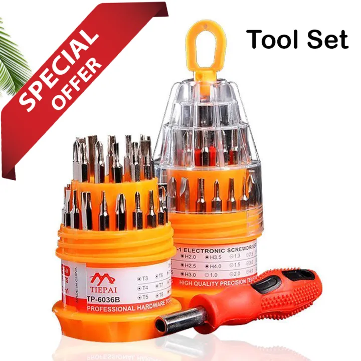Tool Set 31 In 1 Screwdriver Kit Multifunctional Screwdriver Carbon Steel Electronics Repair Kit Tools High quality Magnetic Screwdriver Set Precision Screw Driver Maintenance Tools 31 Tools in 1