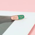 CHEER UP Energy Pill Enamel Pins Smile Relax Calm Down Medicine Doctor Nurse Brooch BackPack Shirt Lapel Pin Badge Jewelry Gift. 