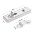 【TopazTrove】Silver Door Window Security Bolt Button Open Spring Lock Latch Home Hardware Door Bolts Door Latch Home Safety W/Screws 61*16mm. 