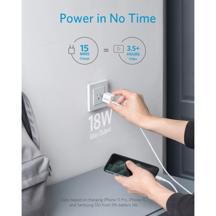 Anker%20-%20PowerPort%20Nano%2020%20Watt%20USB%20Type-C%20Wall%20Charger%20-%20White%20A2633%2020w%20fast%20charge%20for%20new%20iPhone14/13/12/11/X%20series%20-%20Image%205