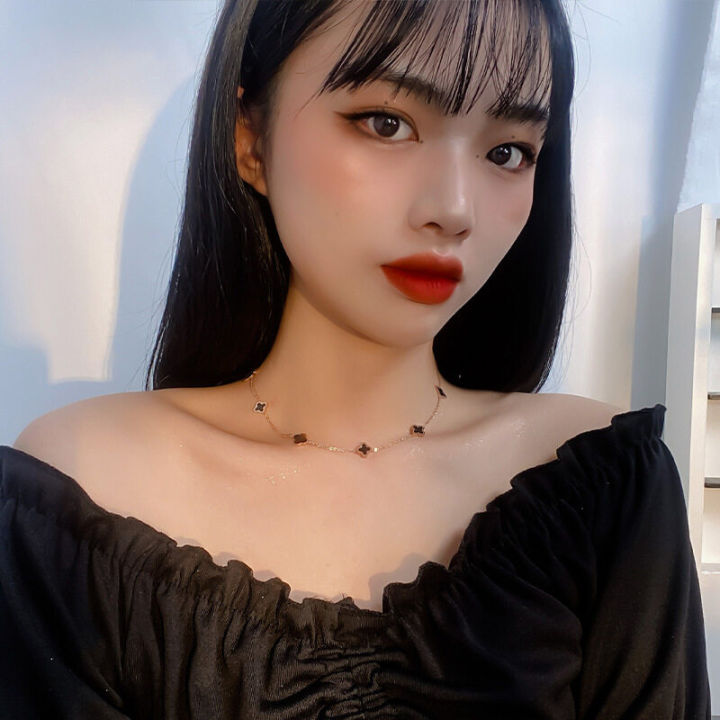 Fashion%20Four-leaf%20Double%20Sided%20Necklace%20For%20Girls%20Women%20Elegant%20Choker%20Necklace%20Jewelry%20Gift%20-%20Image%203