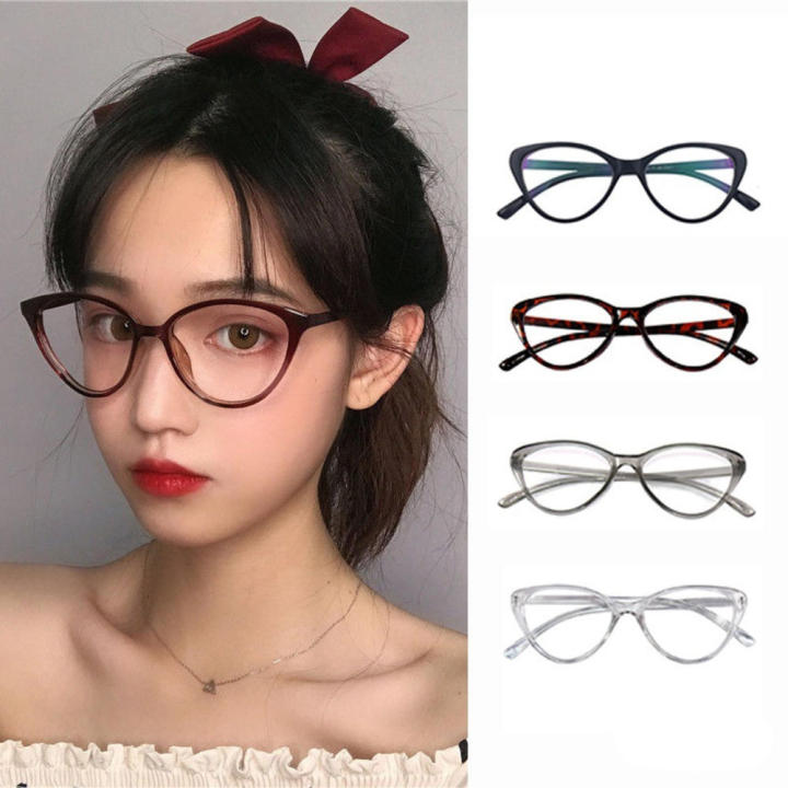 Transparent Models Blue Light Blocking Eyewear Triangle Fashion Eyeglasses Sunglasses Cat Eye Sexy