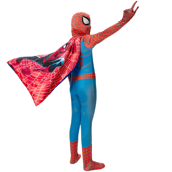 MARVEL%20Spiderman%20Cosplay%20Costume%20Kids%20s%20Full%20Body%20Spandex%20with%20Cape%20Peter%20Parker%20Miles%20Morales%20Spider%20Man%20VENOM%203D%20Style%20-%20Image%205