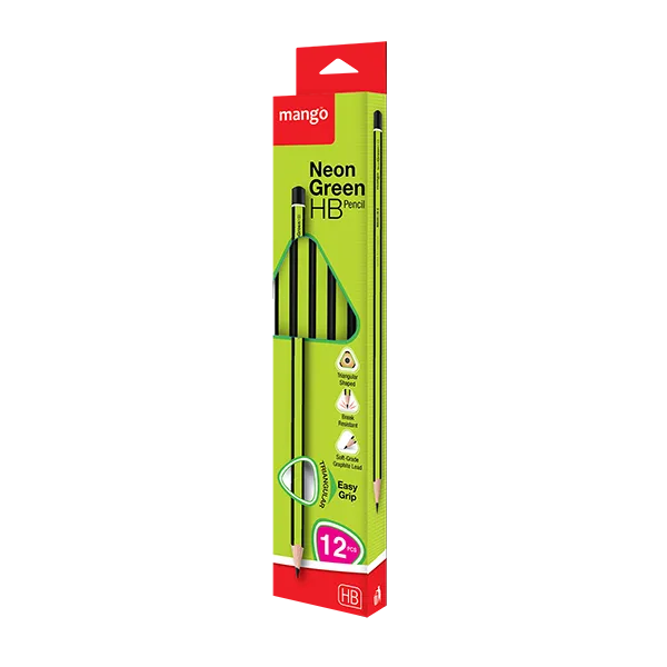 HB Pencil Neon Green 12Pcs Pack