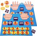 NEW Kid Montessori Toys Felt Finger Numbers Math Toy Children Counting Early Learning For Toddlers Intelligence Develop 30*30cm. 