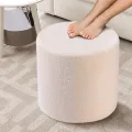 Soft Ottoman Pouf - Comfort Foam Foot Rest White. 