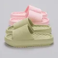 【WEJA】4cm Thick Platform Pillow Slippers Women 2024 Summer Eva Soft Sole Indoor Slides Woman Flat Non Slip Bathrooom Home Slippers. 