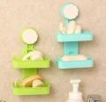 Luxury Double Layer Soap Box Holder Bathroom Shelf Dispenser. 