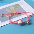 Women Bracelet Small Bell Braided Rope Charms String Bracelet. 