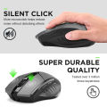 2.4G USB & Type-C Wireless Mouse 500mAh Ergonomic Rechargeable Home Silent Mice for Laptop Desktop Computer Mac. 