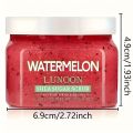 1pc Watermelon LUNOON Shea Sugar Scrub, Hypoallergenic Body Exfoliator with Chamomile & Glycerin, Fruit Fragrance, Moisturizing Deep Cleansing for All Skin Types, 15oz. 