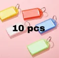 50pcs Plastic Keychain Key Tags Label Numbered Name Baggage Tag ID Label Name Tags with Split Ring. 