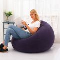 Large Inflatable Sofa Chair Bean Bag Flocking PVC Garden Lounge Beanbag Outdoor Furniture Camping Backpacking Bags(A). 