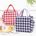 Portable Thickened Insulated Lunch Bag With Double Pocket Oxford Cloth Thermal Bag Lunch Box Handbag. 