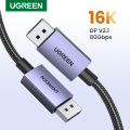 UGREEN 16K Displayport 2.1 Cable Nylon Braided Ultra High Speed 80Gbps Gaming Monitor Cable DP to DP Support 3D HDR HDCP FreeSync G-Sync Laptop PC TV. 