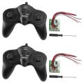 2X 6CH 2.4G Remote Controller Power Transmitter Receiver Radio System for DIY RC Boat Cars 50M Controlling. 