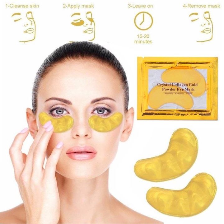 Crystal Collagen Gold Eye Mask 5Pcs Anti-Aging Dark Circles Acne Beauty Patches For Eye Korean Cosmetics