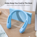 Portable Bladeless Neck Fan, 4000mAh USB Rechargeable Hanging Neck Fan, Headphone Style Wearable Personal Cooling Fan with 3 Speed Settings for Travel, Office & Outdoor Sports. 
