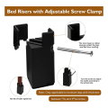 1Set Furniture Risers with Adjustable Screw Clamp Table Risers Chair Risers Bed Risers Fit Square/Round Chair Leg 4 Inch. 