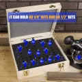 110 Holes Router Bit Tray Storage Holder for 1/4Inch 1/2Inch Shank Milling Cutters Brill Bits Organizer. 