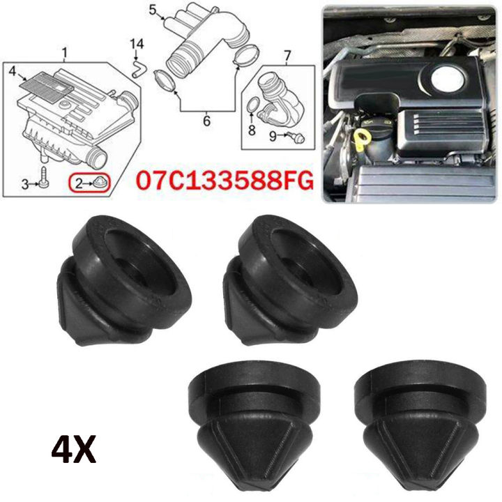 4Pcs%20Rubber%20Air%20Filter%20Housing%20Shell%20Grommet%20Engine%20Cover%20Buffer%20Bush%2007C133588%2007C133588P%20For%20A1%20A3%20Q3%20For%20GOLF%20For%20PASSAT%20-%20Image%203