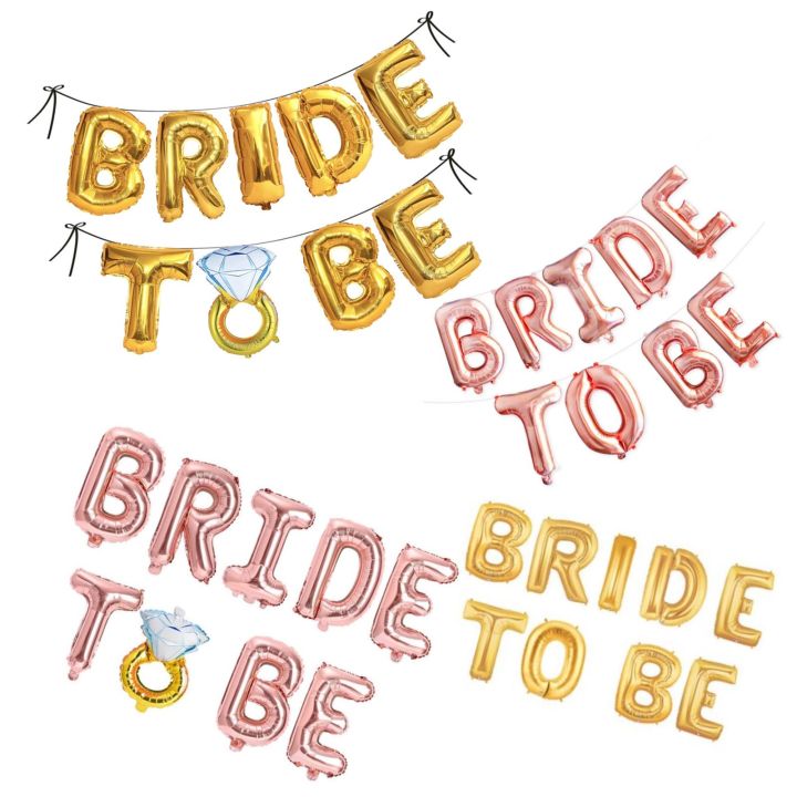 BRIDE TO BE foil balloon Banner Pack for Bridal Shower Party