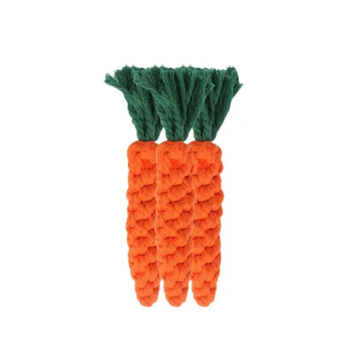 Benepaw Cotton Dog Rope Toy Eco-friendly Carrot-shaped Puppy Teething Toys For Boredom Training Indoor/Outdoor Pet Chew