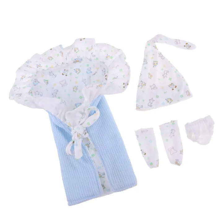 Fashion%20Hat%20Blanket%20Underpants%20Stocking%20-11''%20Newborn%20Baby%20Dolls%20Blue%20-%20Image%202