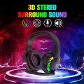 Wired Gaming Rainbow Backlit Keyboard Mouse Headset Mouse Pad Combo for PC,Laptop. 