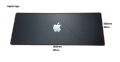 Large Gaming Mouse Pad Apple Logo Design | Extended Desk Mouse Mat 800×300 for PC Gaming & Work Setup. 