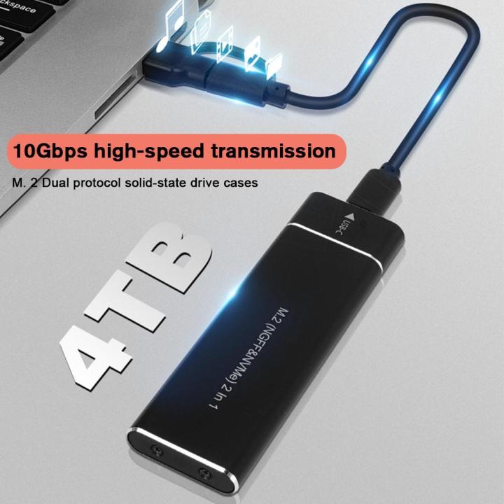 Dual%20Protocol%20M2%20SSD%20Case%20M.2%20NVMe%20SATA%20SSD%20Enclosure%20Adapter%2010Gbps%20USB%203.1%20Type%20C%20External%20Enclosure%20Supports%20M%20And%20B&M%20Keys%20-%20Image%202