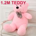 120CM Giant Full stuffed Teddy Bear Coat Soft Big Plush Toys Kids Bears Doll Gift anak patung beruang besar murah Complete Skin Lover Birthday Sweater Animals Girlfriends Birthday Gifts Children Cute 100% Cotton sleeping cusion valentine#20051. 
