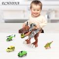Dinosaur Toy with Movable Joints Interactive Dinosaur Toy Set with Moving Truck Educational Gift for Boys Tyrannosaurus Action Figure Fun Toddler Assembly Kit Perfect Birthday Present Simulation. 
