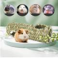 Hamster Grass Tunnel Toy Woven Hut Rabbit Tunnel Tube for Ferret Bird Gerbil 50x16cm. 