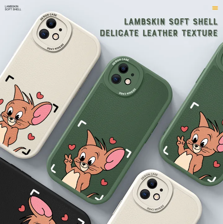 DEL%20for%20Redmi%20A2+%20A2%20Plus%20A1+%20A1%20Plus%20Back%20Cover%20Cartoon%20Mouse%20Phone%20Case%20PU%20Leather%20Soft%20Silicone%20Edge%20Cover%20-%20Image%203
